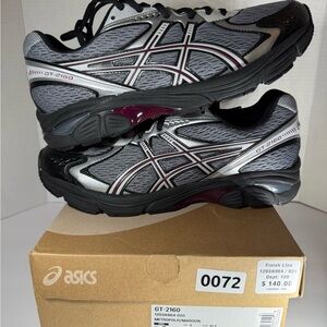 Asics GT-2160 Gray & Maroon Men's Running Shoes